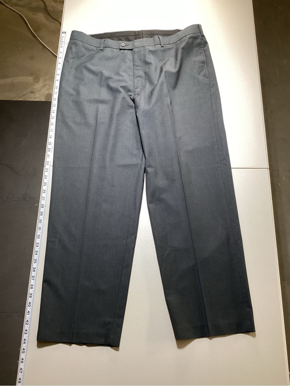 Van Heusen Pinstripe Dress Pants - Dark Gray
